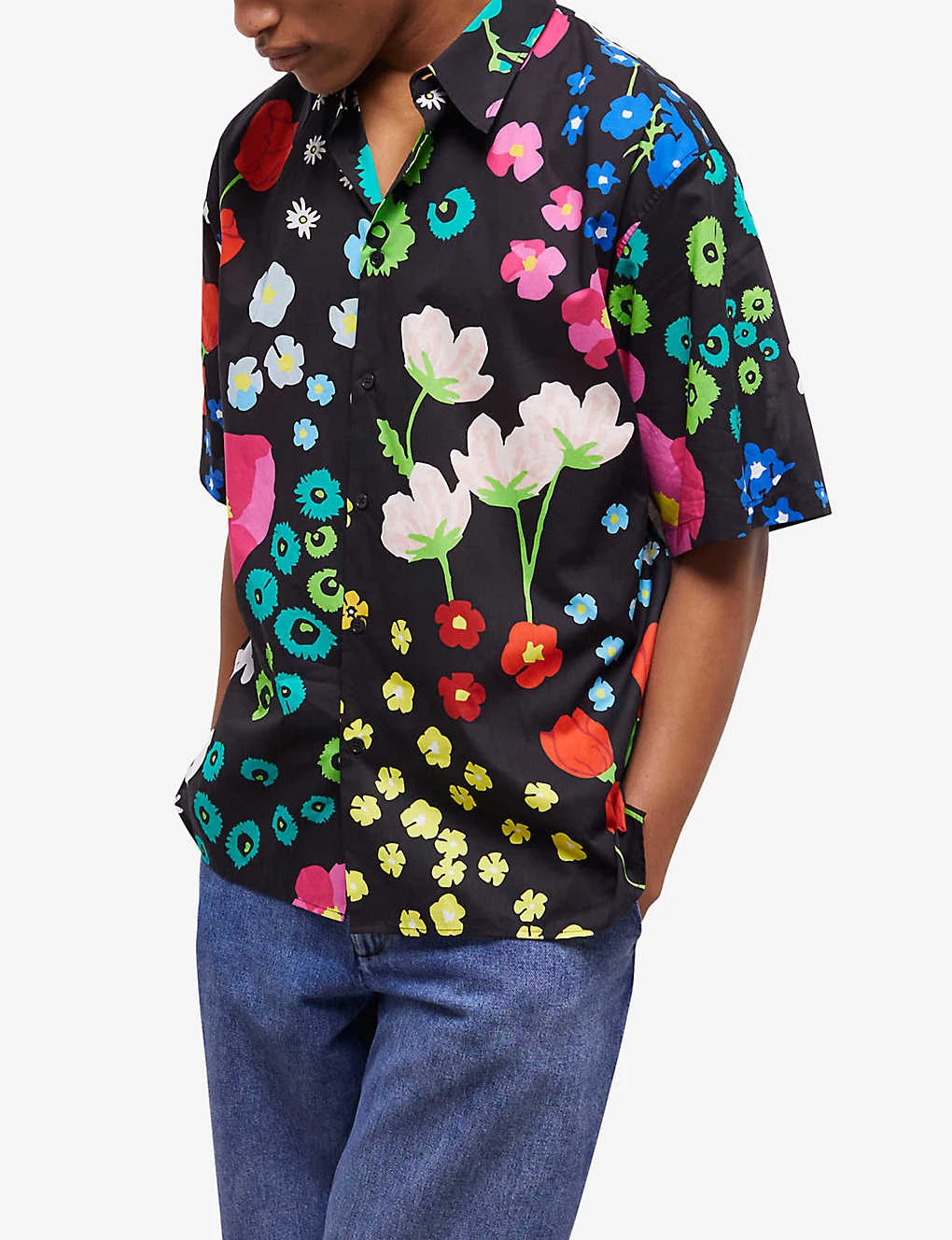 THE KOOPLES Loose-fit Flower-print Cotton Shirt 3 THE KOOPLES Loose-fit Flower-print Cotton Shirt - Image 3