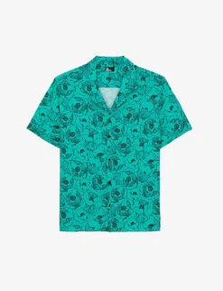 THE KOOPLES Floral-print Hawaiian Woven Shirt
