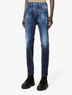 DSQUARED2 Cool Guy Contrast-stitch Slim-fit Stretch-denim Jeans 9 DSQUARED2 Cool Guy Contrast-stitch Slim-fit Stretch-denim Jeans -Outlet Daily Tops Store R04137435 NAVY ALT02