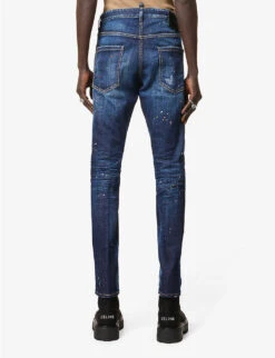 DSQUARED2 Cool Guy Contrast-stitch Slim-fit Stretch-denim Jeans 10 DSQUARED2 Cool Guy Contrast-stitch Slim-fit Stretch-denim Jeans -Outlet Daily Tops Store R04137435 NAVY ALT03