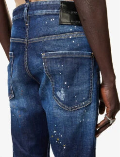 DSQUARED2 Cool Guy Contrast-stitch Slim-fit Stretch-denim Jeans 12 DSQUARED2 Cool Guy Contrast-stitch Slim-fit Stretch-denim Jeans -Outlet Daily Tops Store R04137435 NAVY ALT05