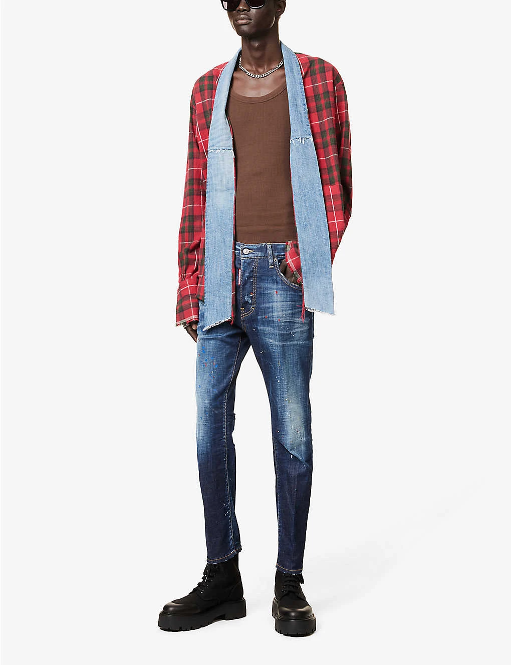 DSQUARED2 Skater Paint-splatter Slim-fit Stretch-denim Jeans 2 DSQUARED2 Skater Paint-splatter Slim-fit Stretch-denim Jeans - Image 2