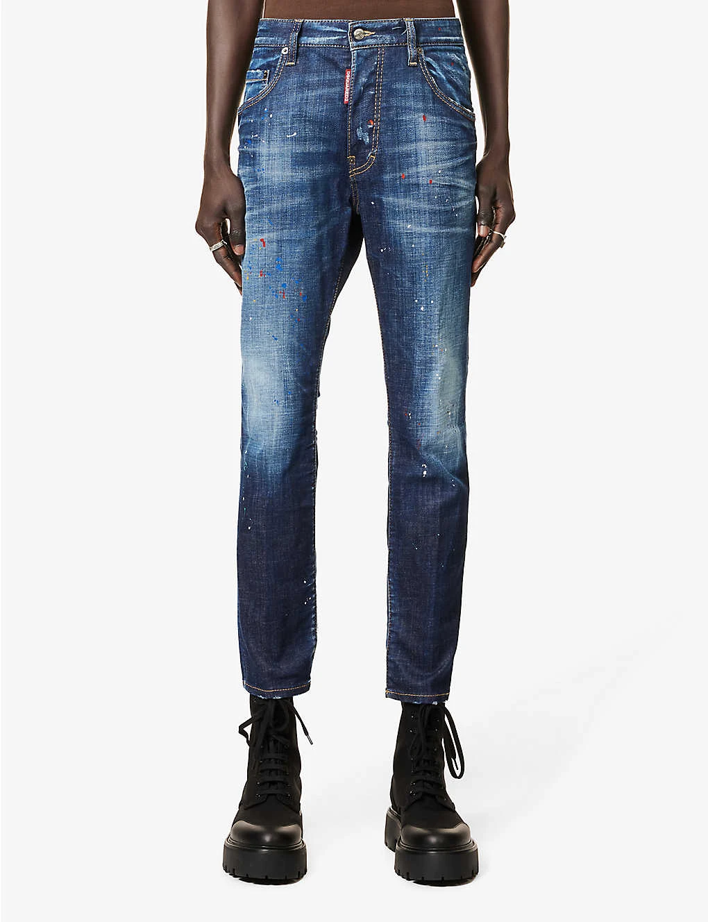 DSQUARED2 Skater Paint-splatter Slim-fit Stretch-denim Jeans 3 DSQUARED2 Skater Paint-splatter Slim-fit Stretch-denim Jeans - Image 3