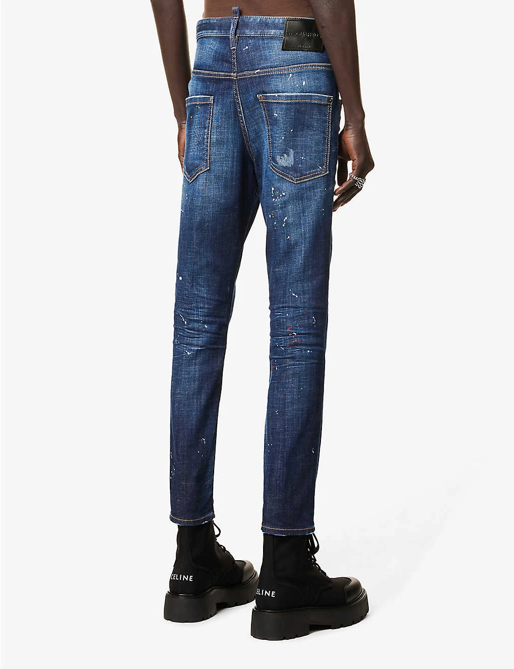 DSQUARED2 Skater Paint-splatter Slim-fit Stretch-denim Jeans 4 DSQUARED2 Skater Paint-splatter Slim-fit Stretch-denim Jeans - Image 4