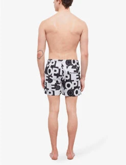 THE KOOPLES Elasticated-waist Graphic-print Woven Swim Shorts 8 THE KOOPLES Elasticated-waist Graphic-print Woven Swim Shorts -Outlet Daily Tops Store R04138181 BLA01 ALT03