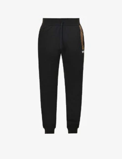 Boss Authentic Logo-print Tapered-leg Cotton-jersey Jogging Bottoms
