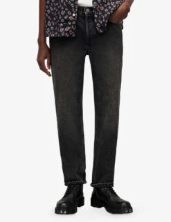 AllSaints Curtis Regular-fit Straight-leg Jeans -Outlet Daily Tops Store R04141897 WASHEDBLACK ALT02