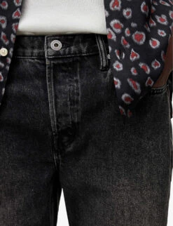 AllSaints Curtis Regular-fit Straight-leg Jeans -Outlet Daily Tops Store R04141897 WASHEDBLACK ALT04