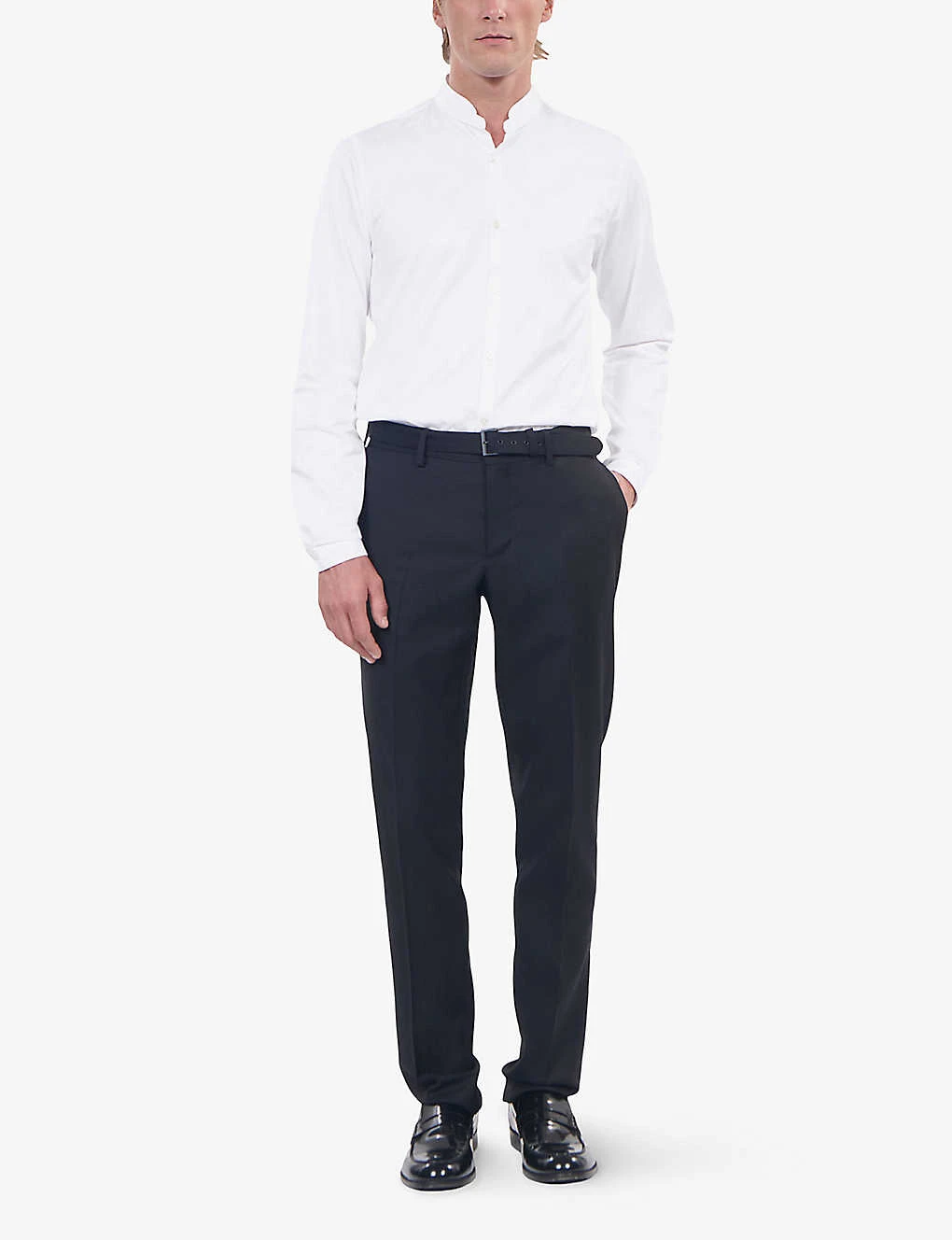 THE KOOPLES Curved-hem Slim-fit Cotton Shirt 2 THE KOOPLES Curved-hem Slim-fit Cotton Shirt - Image 2