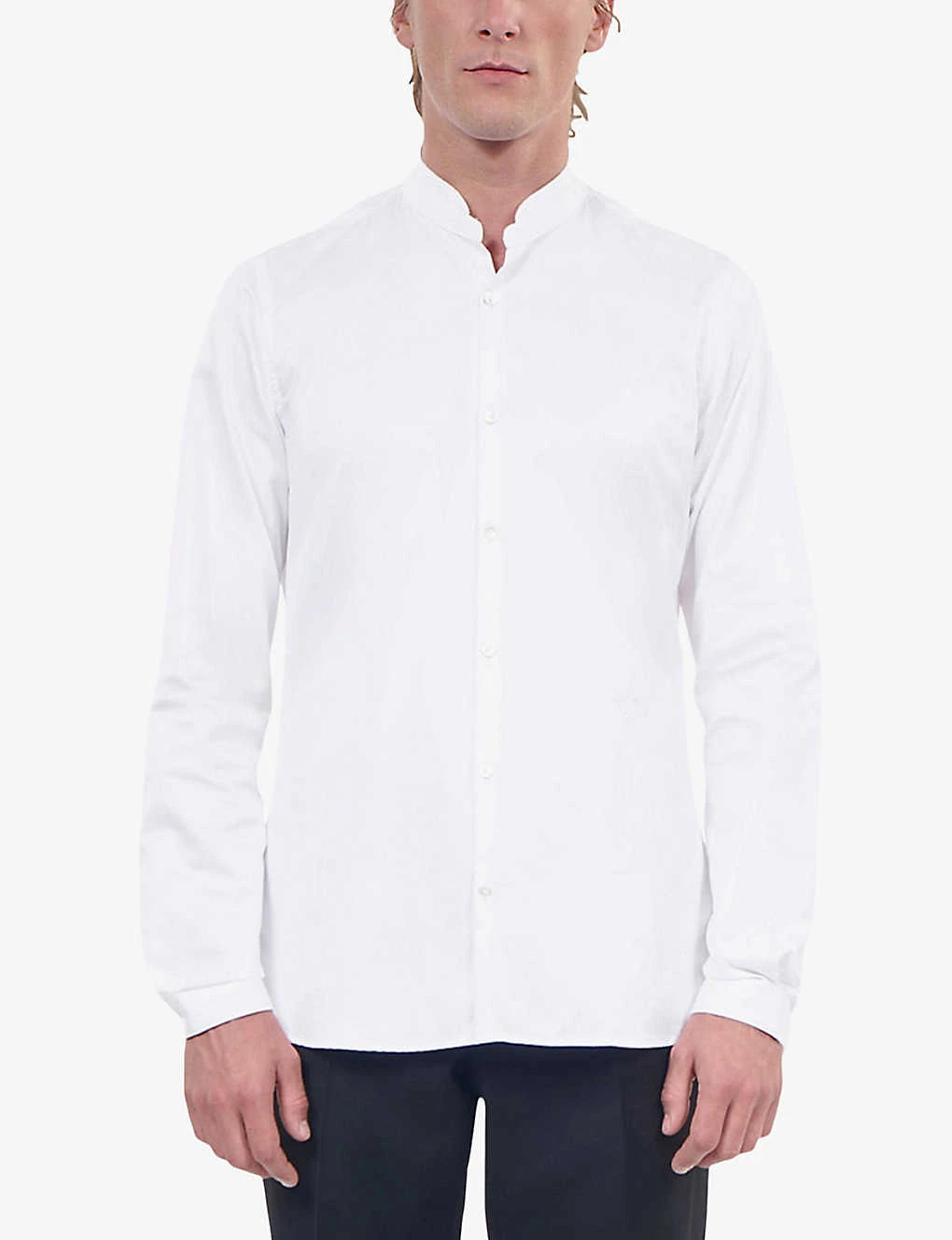 THE KOOPLES Curved-hem Slim-fit Cotton Shirt 3 THE KOOPLES Curved-hem Slim-fit Cotton Shirt - Image 3
