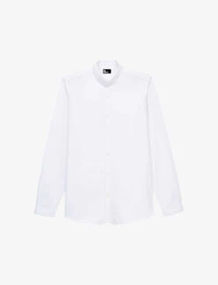 THE KOOPLES Curved-hem Slim-fit Cotton Shirt