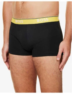 Boss Pack Of Three Logo-embroidered Stretch-cotton Trunks 7 Boss Pack Of Three Logo-embroidered Stretch-cotton Trunks -Outlet Daily Tops Store R04142416 OPENMISCELLANEOUS ALT03