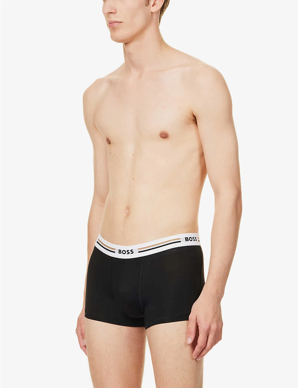 Boss Pack Of Three Branded Striped-waistband Regular-fit Stretch-jersey Trunks 2 Boss Pack Of Three Branded Striped-waistband Regular-fit Stretch-jersey Trunks - Image 2