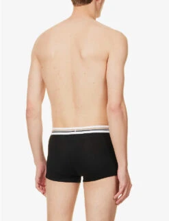 Boss Pack Of Three Branded Striped-waistband Regular-fit Stretch-jersey Trunks 6 Boss Pack Of Three Branded Striped-waistband Regular-fit Stretch-jersey Trunks -Outlet Daily Tops Store R04142426 WHITE ALT02