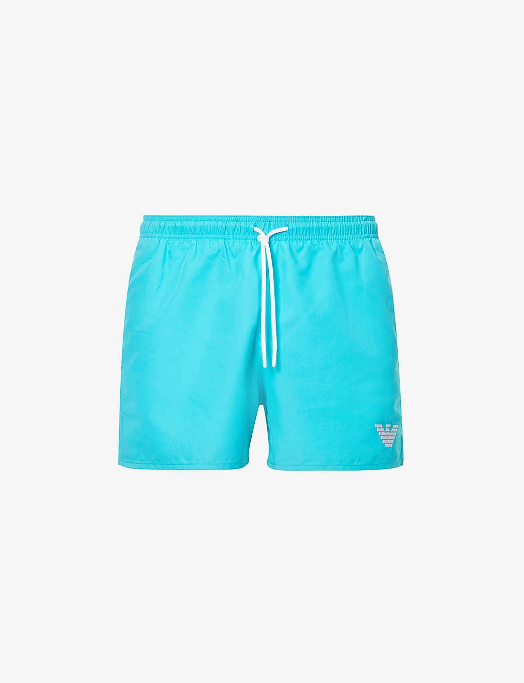 Emporio Armani Essential Logo-embroidered Elasticated-waist Swim Shorts 1 Emporio Armani Essential Logo-embroidered Elasticated-waist Swim Shorts