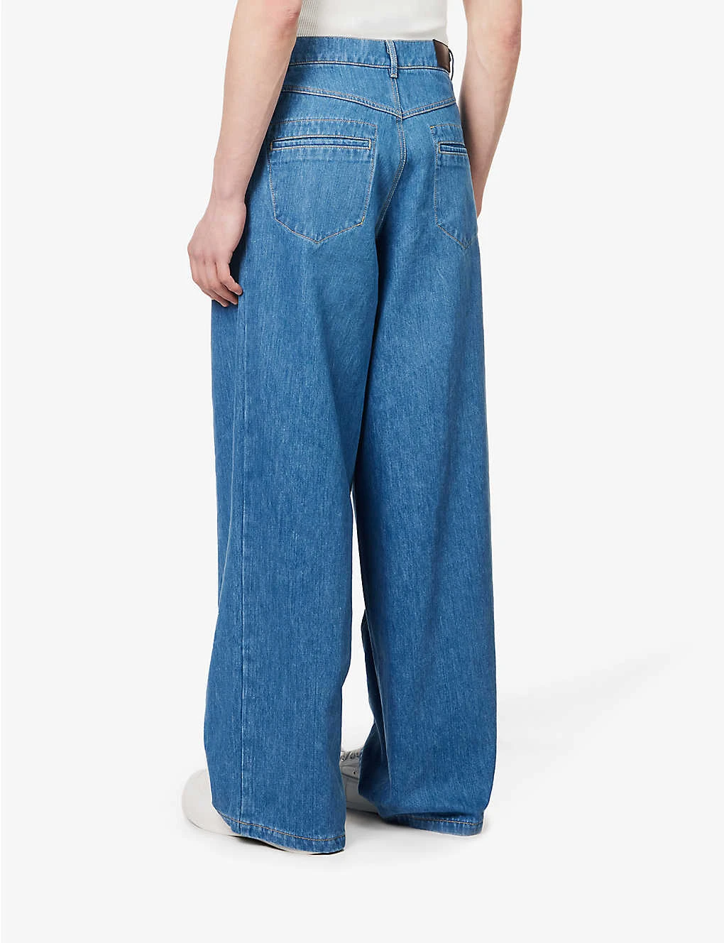 Shift Wide-leg Relaxed-fit Recycled Denim And Polyester–blend Jeans 4 Shift Wide-leg Relaxed-fit Recycled Denim And Polyester–blend Jeans - Image 4