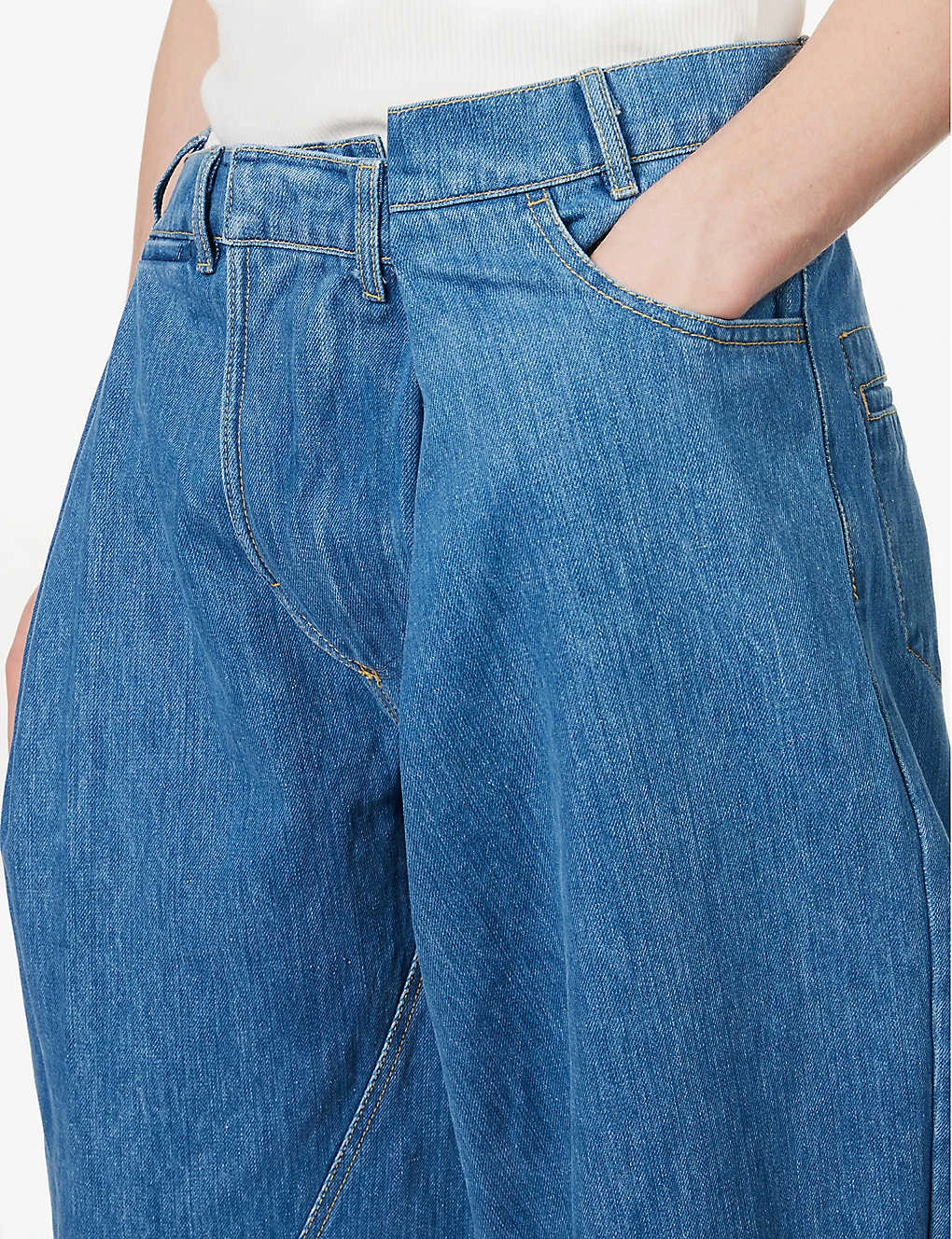 Shift Wide-leg Relaxed-fit Recycled Denim And Polyester–blend Jeans 6 Shift Wide-leg Relaxed-fit Recycled Denim And Polyester–blend Jeans - Image 6