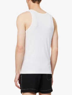 Ribbed Crew-neck Stretch-woven Blend Top 8 Ribbed Crew-neck Stretch-woven Blend Top -Outlet Daily Tops Store R04144736 WHITE ALT03