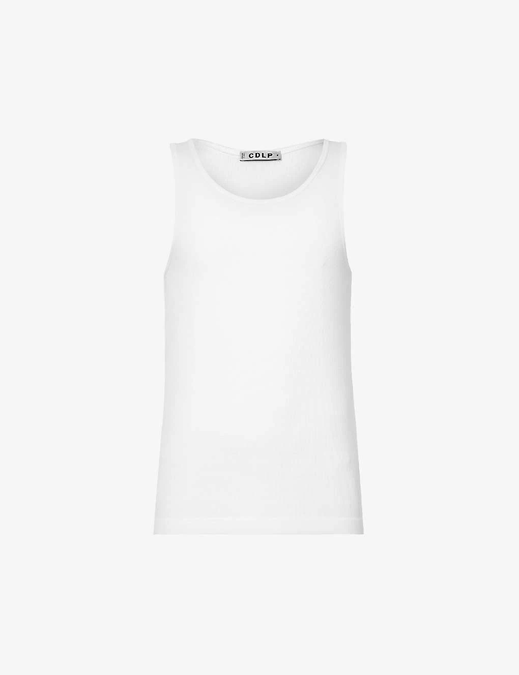 Ribbed Crew-neck Stretch-woven Blend Top 1 Ribbed Crew-neck Stretch-woven Blend Top