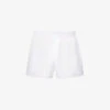 Elasticated-waist Slim-fit Woven Boxer Shorts