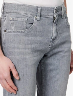 7 For All Mankind Standard Left Hand Seven Mile Mid-rise Straight-leg Stretch-denim Jeans -Outlet Daily Tops Store R04145114 GREY ALT04