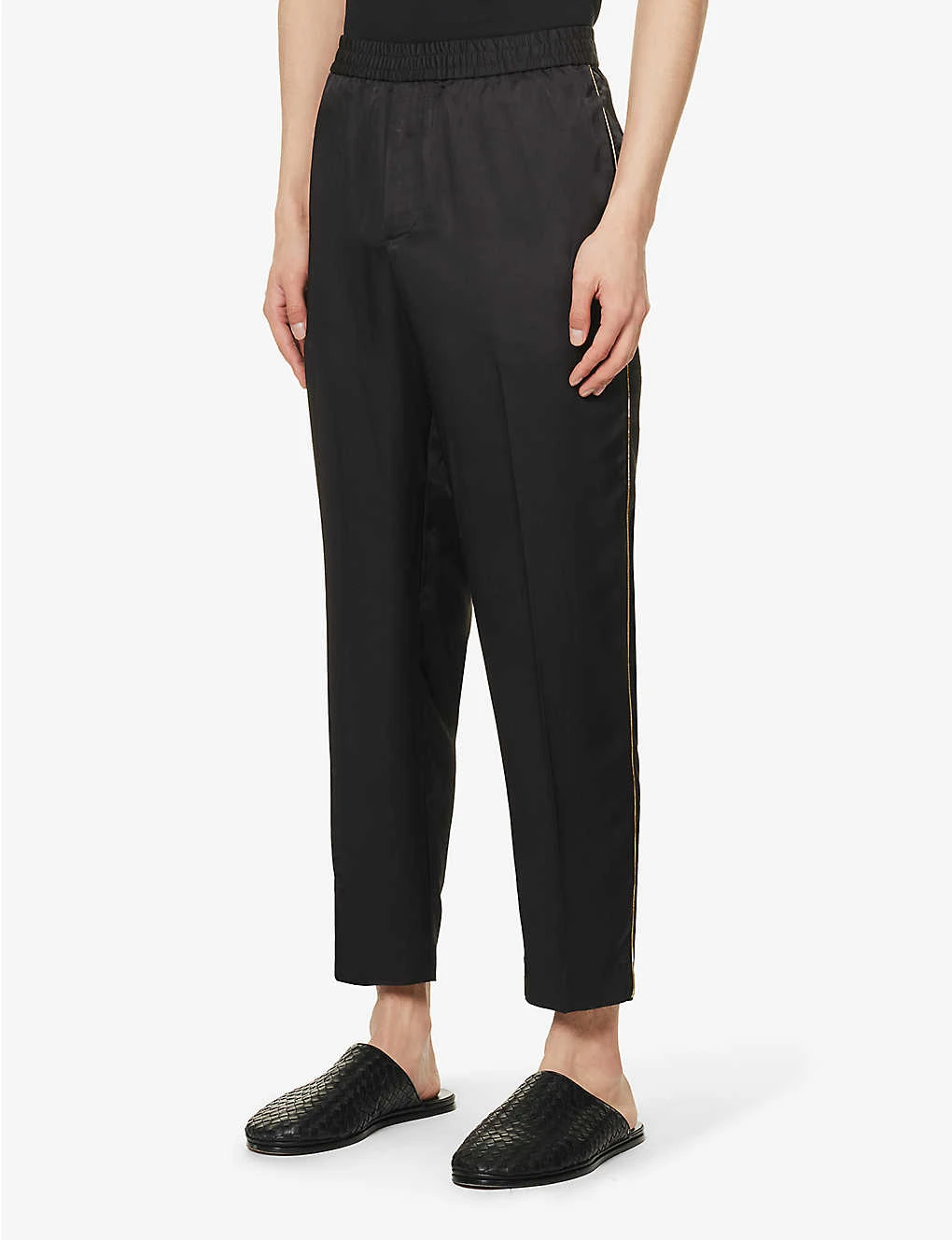 Emporio Armani Logo-placket Straight-leg Regular-fit Woven Trousers 3 Emporio Armani Logo-placket Straight-leg Regular-fit Woven Trousers - Image 3