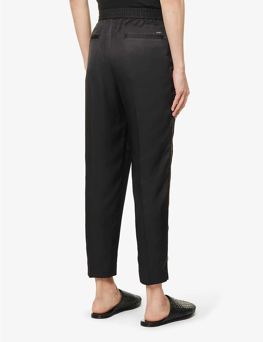 Emporio Armani Logo-placket Straight-leg Regular-fit Woven Trousers 4 Emporio Armani Logo-placket Straight-leg Regular-fit Woven Trousers - Image 4