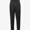 Emporio Armani Logo-placket Straight-leg Regular-fit Woven Trousers