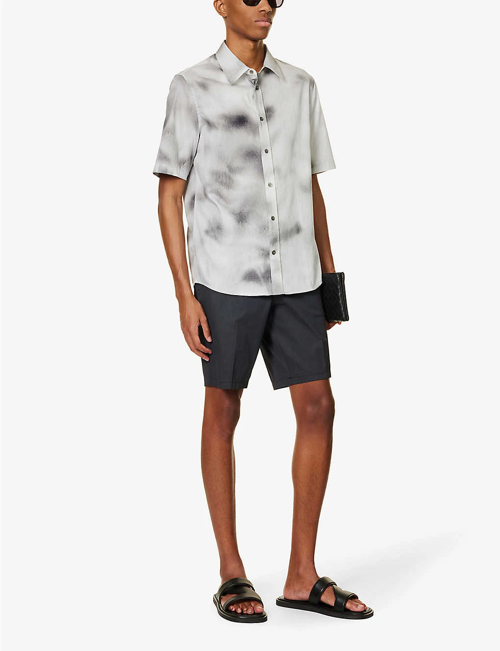 Emporio Armani Brand-plaque Regular-fit Stretch-cotton Shorts 2 Emporio Armani Brand-plaque Regular-fit Stretch-cotton Shorts - Image 2