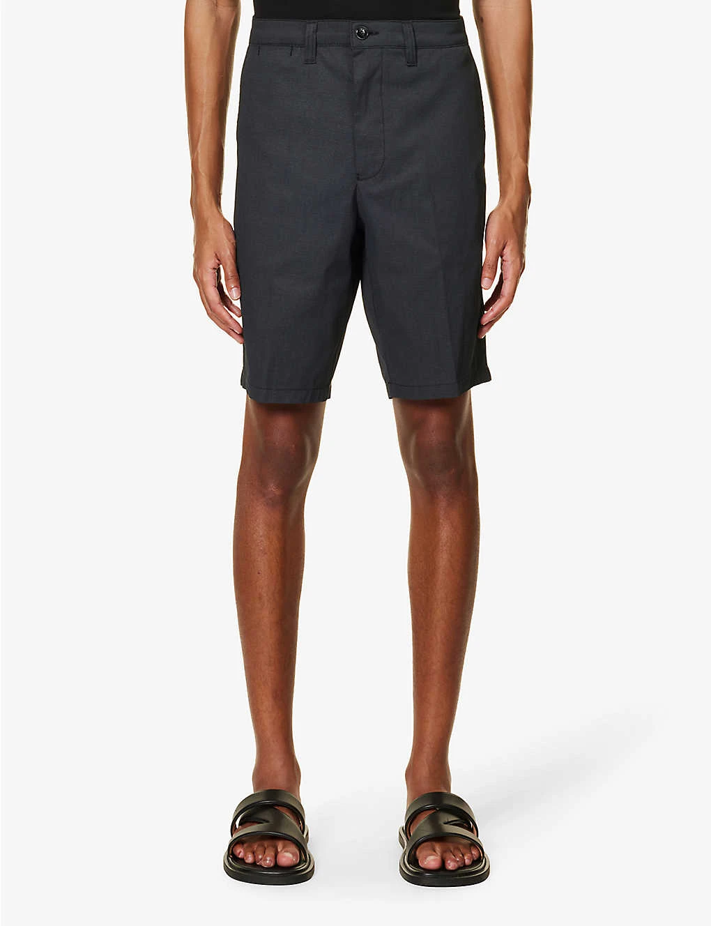 Emporio Armani Brand-plaque Regular-fit Stretch-cotton Shorts 3 Emporio Armani Brand-plaque Regular-fit Stretch-cotton Shorts - Image 3
