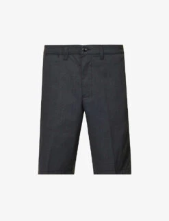 Emporio Armani Brand-plaque Regular-fit Stretch-cotton Shorts