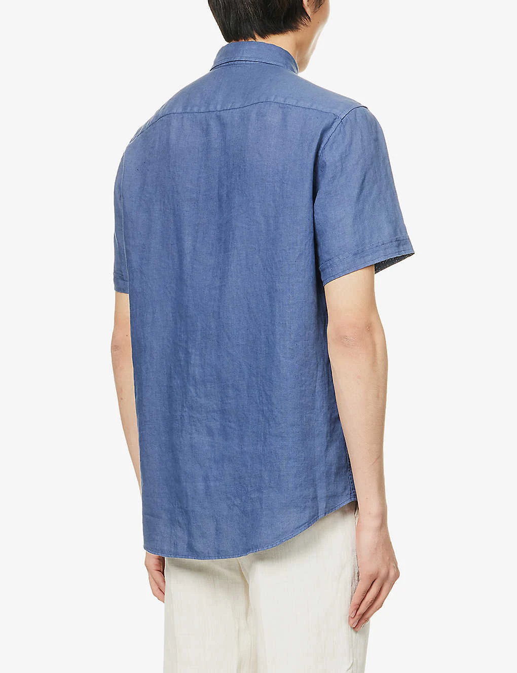 Emporio Armani Regular-fit Linen Shirt 4 Emporio Armani Regular-fit Linen Shirt - Image 4