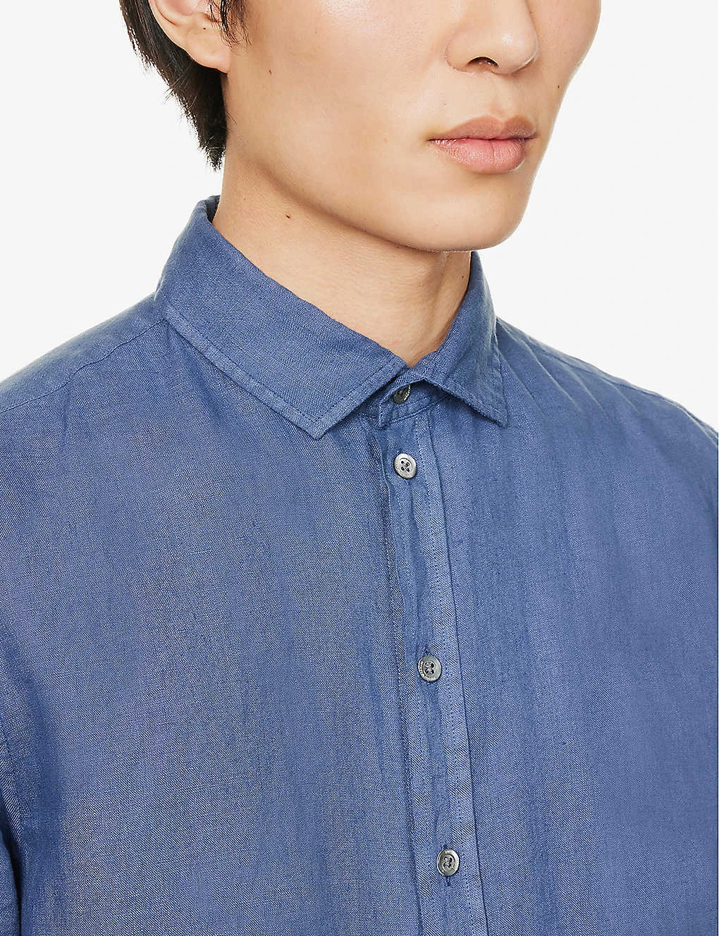 Emporio Armani Regular-fit Linen Shirt 5 Emporio Armani Regular-fit Linen Shirt - Image 5
