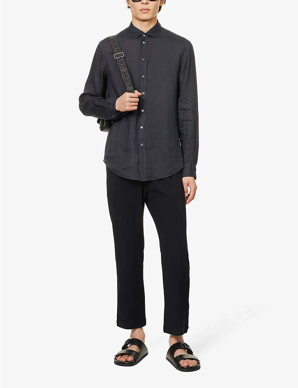 Emporio Armani Regular-fit Linen Shirt 2 Emporio Armani Regular-fit Linen Shirt - Image 2