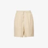Emporio Armani Drawstring Relaxed-fit Linen Shorts