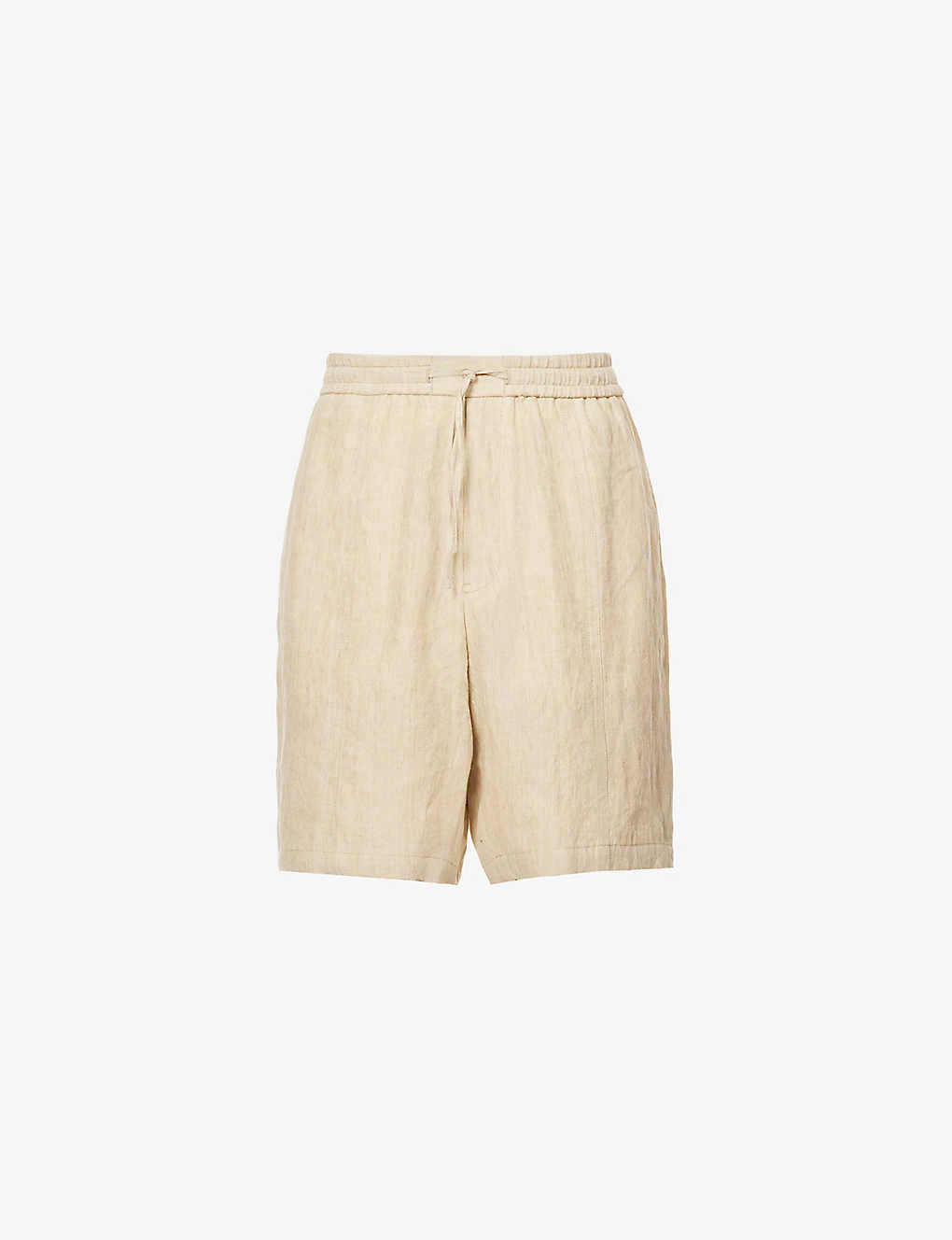 Emporio Armani Drawstring Relaxed-fit Linen Shorts 1 Emporio Armani Drawstring Relaxed-fit Linen Shorts