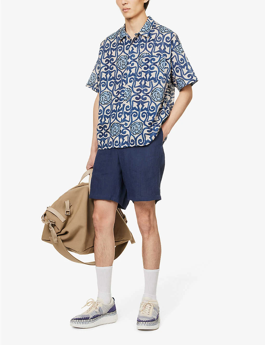 Emporio Armani Drawstring Linen Shorts 2 Emporio Armani Drawstring Linen Shorts - Image 2