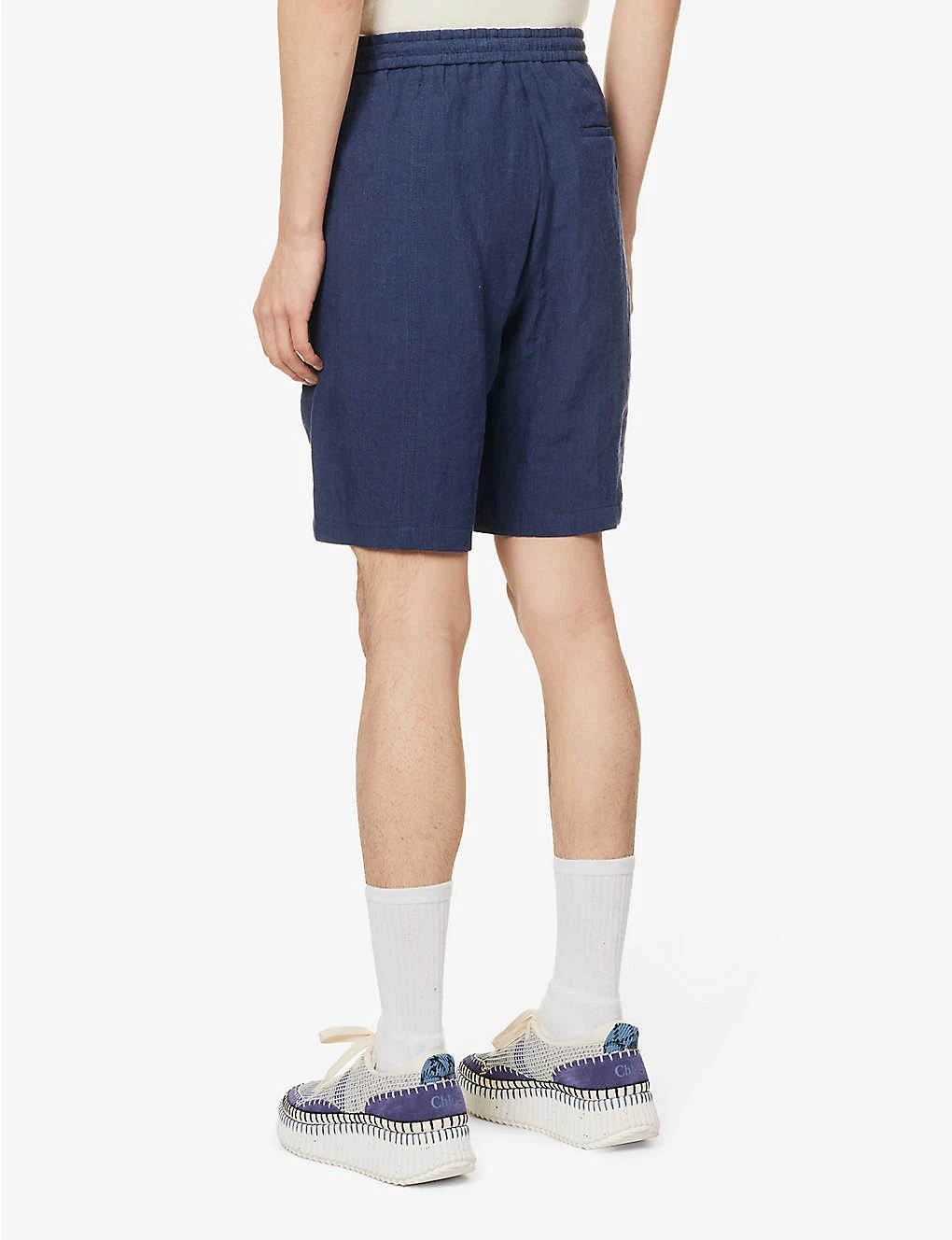 Emporio Armani Drawstring Linen Shorts 4 Emporio Armani Drawstring Linen Shorts - Image 4