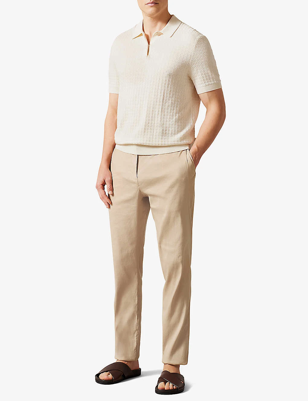 Ted Baker Kimmel Straight-leg Mid-rise Stretch Linen-blend Trousers 2 Ted Baker Kimmel Straight-leg Mid-rise Stretch Linen-blend Trousers - Image 2