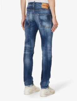 DSQUARED2 Cool Guy Contrast-stitch Slim-fit Stretch-denim Jeans 10 DSQUARED2 Cool Guy Contrast-stitch Slim-fit Stretch-denim Jeans -Outlet Daily Tops Store R04145484 NAVYBLUE ALT03