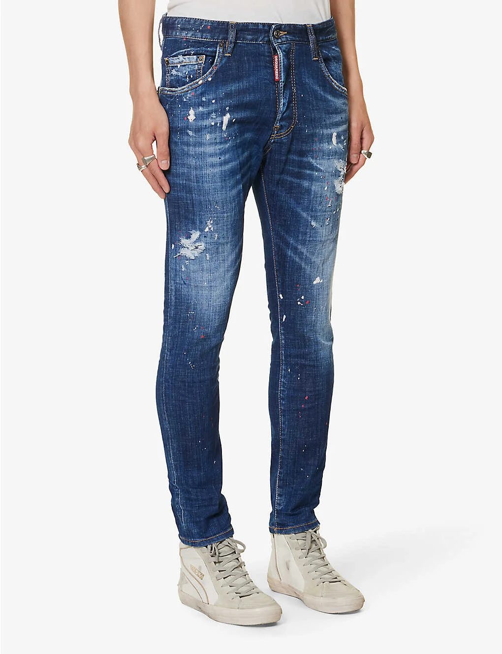 DSQUARED2 Skater Paint-print Slim-fit Stretch-denim Jeans 3 DSQUARED2 Skater Paint-print Slim-fit Stretch-denim Jeans - Image 3
