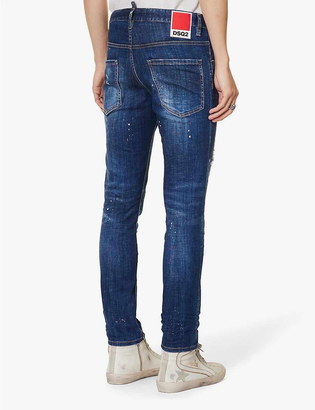 DSQUARED2 Skater Paint-print Slim-fit Stretch-denim Jeans 4 DSQUARED2 Skater Paint-print Slim-fit Stretch-denim Jeans - Image 4
