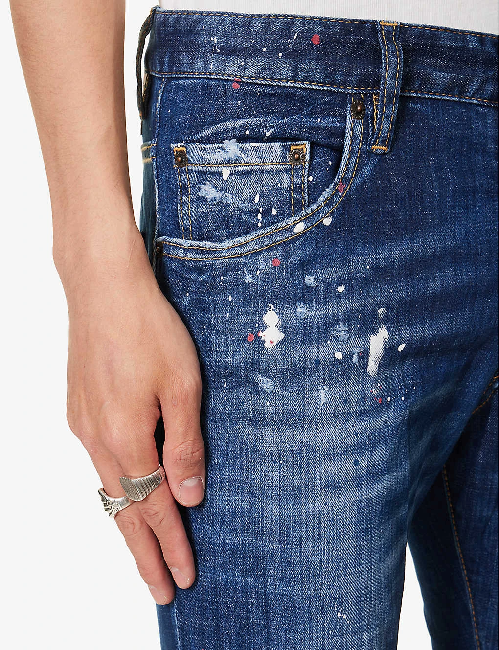 DSQUARED2 Skater Paint-print Slim-fit Stretch-denim Jeans 5 DSQUARED2 Skater Paint-print Slim-fit Stretch-denim Jeans - Image 5