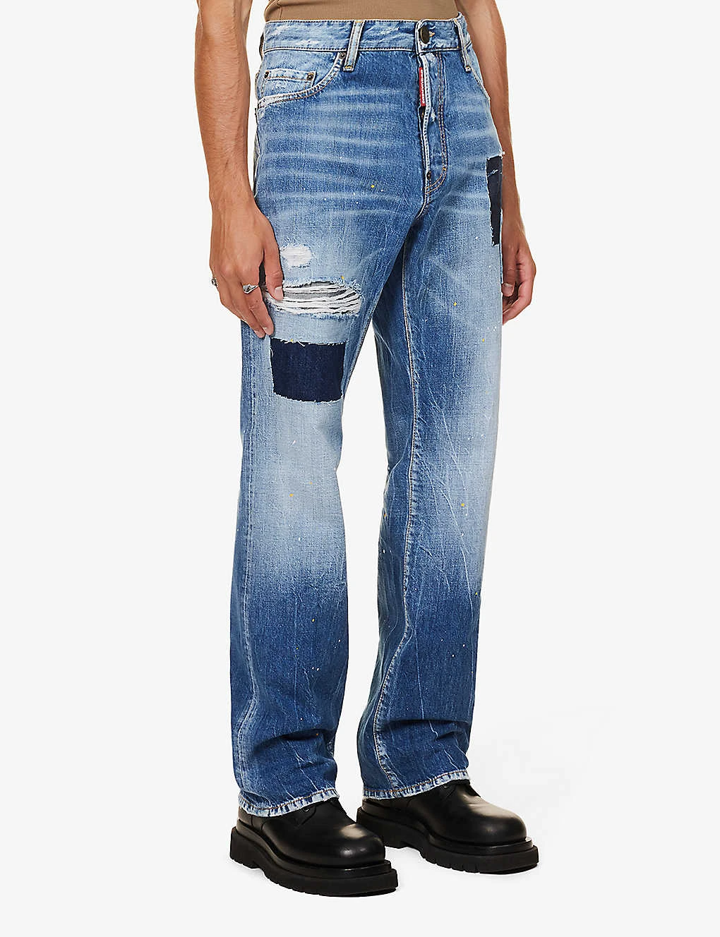DSQUARED2 Roadie Distressed Wide-leg Jeans 3 DSQUARED2 Roadie Distressed Wide-leg Jeans - Image 3