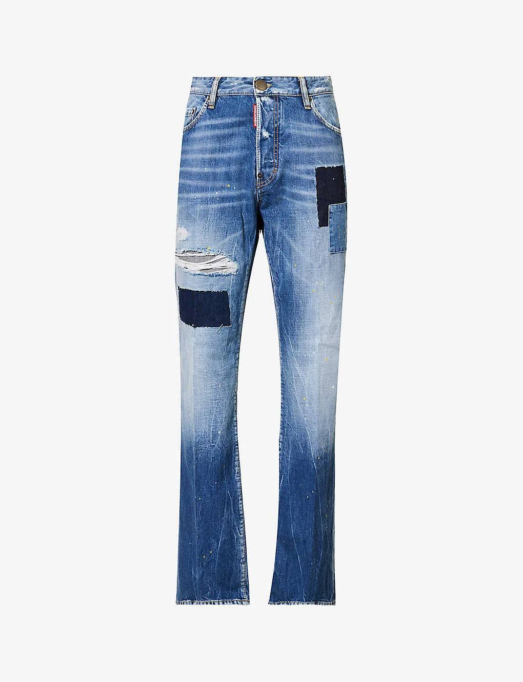 DSQUARED2 Roadie Distressed Wide-leg Jeans 1 DSQUARED2 Roadie Distressed Wide-leg Jeans