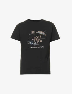 Caribbean Rhinestone-embellished Cotton-jersey T-shirt