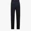 Giorgio Armani Crinkle-textured Pleated Straight-leg Regular-fit Woven Trousers