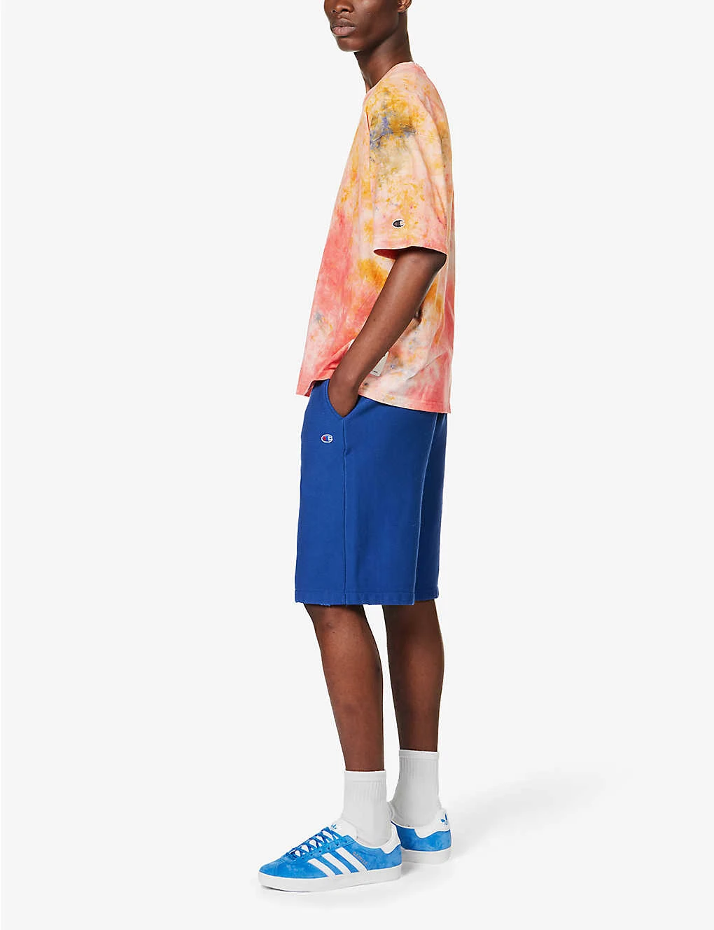 Champion Logo-appliqué Raw-hem Cotton-blend Shorts 2 Champion Logo-appliqué Raw-hem Cotton-blend Shorts - Image 2