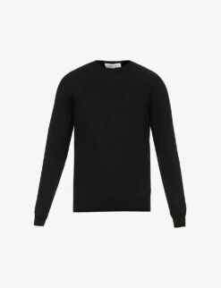 Ribbed-trim Crewneck Cashmere-knit Jumper