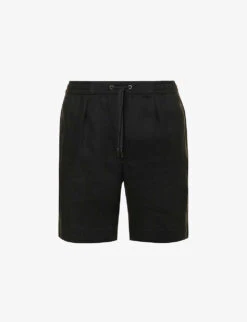 Dorset Brand-embroidered Linen Shorts
